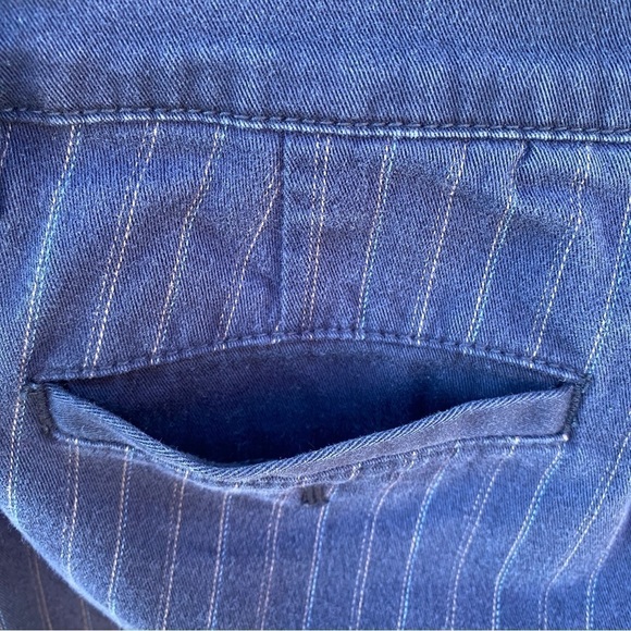 Pilcro and the Letterpress Fit Hyphen Navy Pinstripe Pant Trousers Sz 25 - Picture 10 of 14